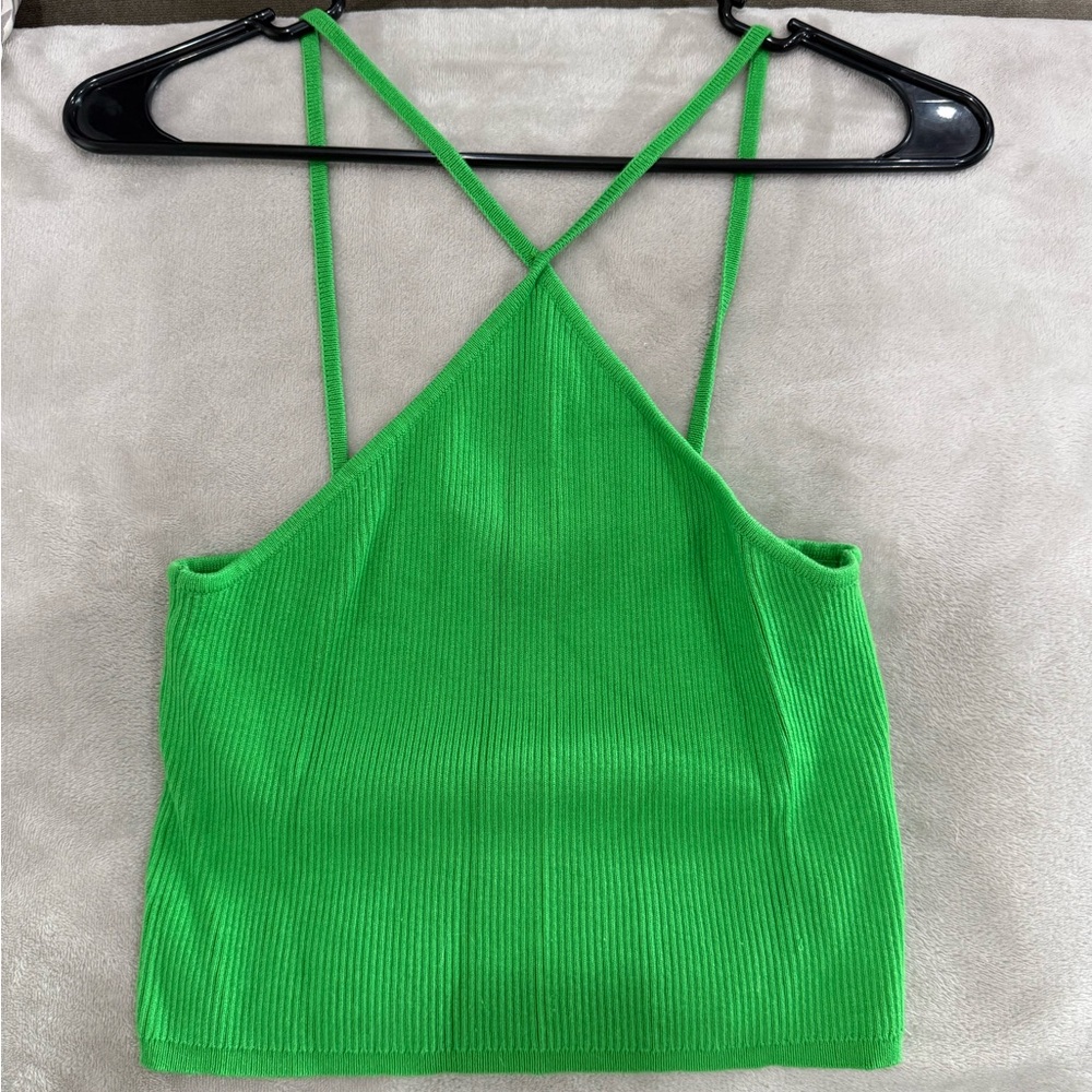 H&M Bright Green Ribbed Camisole